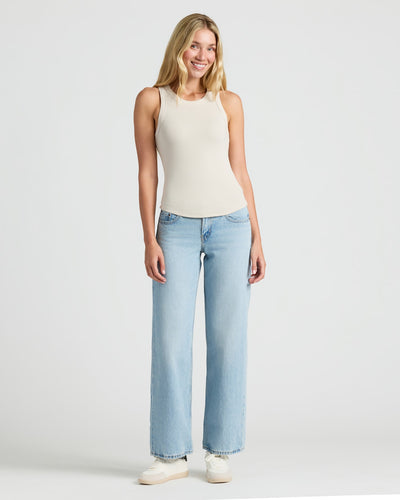 Womens Ribbed High Neck Tank 6-Pack