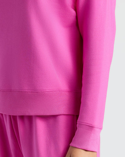 Slouch Pullover Crew - Electric Fuchsia