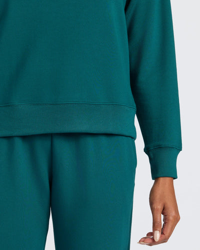 Slouch Pullover Crew - Deep Emerald