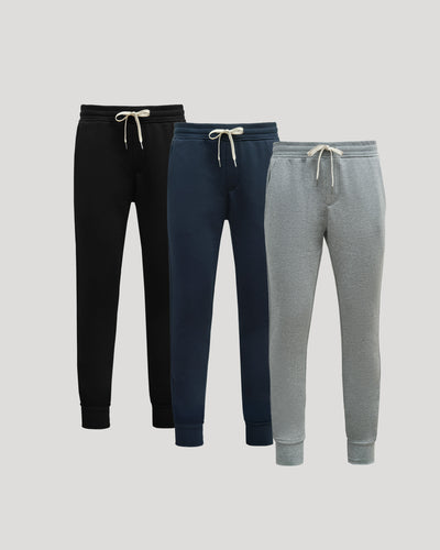 Joggers altos de felpa francesa (paquete de 3)