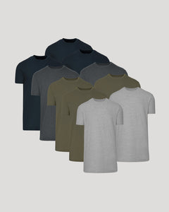 True ClassicStraight Hem Crew Neck T-Shirt 10-Pack