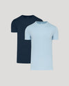Navy & Ether Classic Tall Premium Pima Crew 2-Pack displayed.