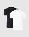 Trial Crew Neck 2-Pack, featuring solid black and white tees.