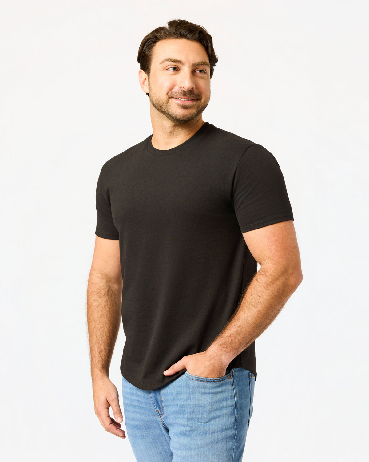 Short Classic Curved Hem Crew 3-Pack