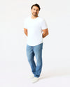 All White Short Classic Curved Hem Crew 6-Pack