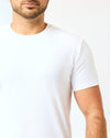 All White Short Classic Curved Hem Crew 6-Pack