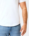 All White Short Classic Curved Hem Crew 6-Pack