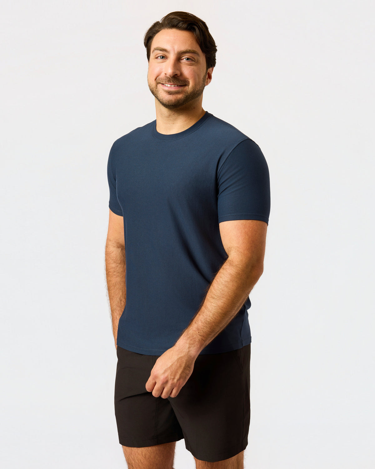 Navy Short Active Crew Neck