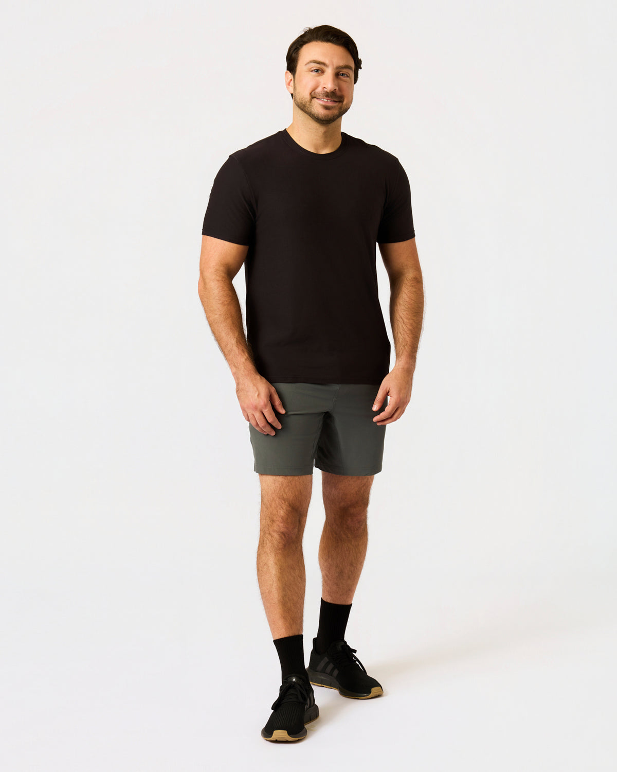 All Black Short Active Crew Neck 10-Pack