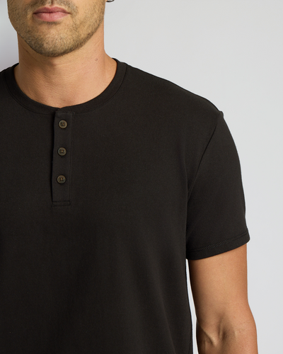 Heavyweight Curved Hem Henley