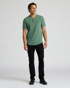 True ClassicNeo Fern Heavyweight Curved Hem Henley