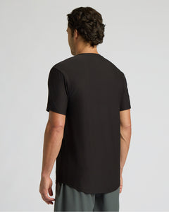 True ClassicMan wearing a black t-shirt on a light gray background