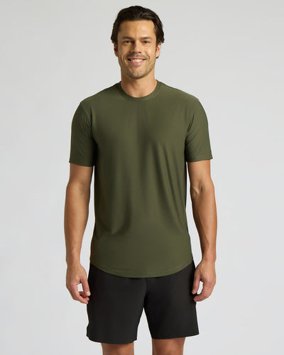 Active Curved Hem Crew