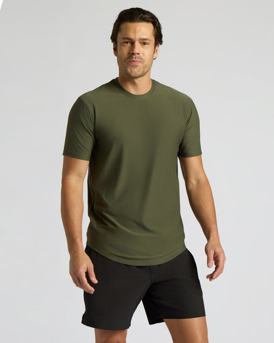 Active Curved Hem Crew