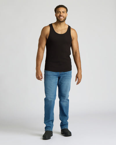 Ribbed Curved Hem Tank