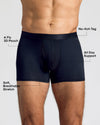 Black Boxer Trunks W/ Fly 3-Pack