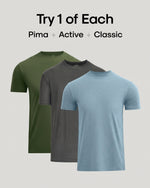 Crews Variety: Pima, Active & Classic 3-Pack