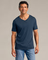 Man in Navy V-Neck from Short Sleeve Variety 9-Pack.