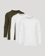 Waffle Long Sleeve Henley 3-Pack