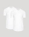 White Curved Hem Classic Crew Neck 2-Pack against a neutral background.