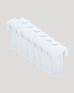 White Premium Pima Crew Curved Hem 7-Pack