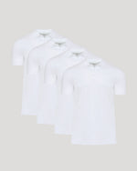 Paquete de 4 polos Pima blancos