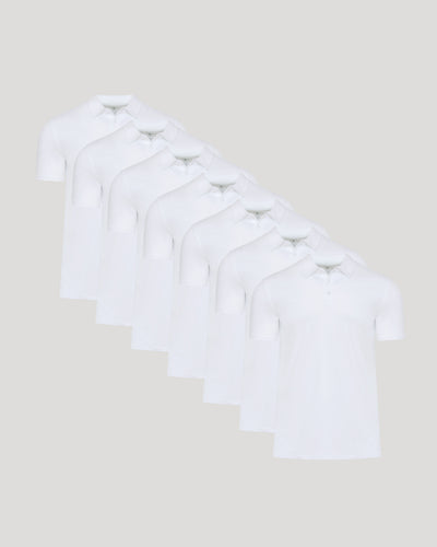 White Premium Pima Polo 7-Pack