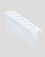 White Tall Premium Pima Crew Curved Hem 7-Pack