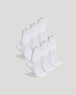 White Active Half Crew Socks 6-Pack