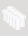 White Classic Tall Curved Hem Crew 10-Pack of plain crew-neck T-shirts.
