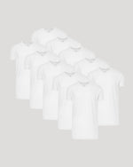 White Classic Tall V-Neck 10-Pack