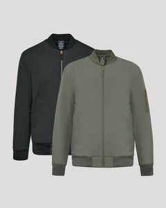 True ClassicBlack & Carbon Bomber Jacket 2-Pack