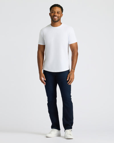 Classic Curved Hem Crew Neck