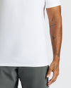 True Classic Men’s Active Crew Neck T-Shirt on tattooed arm and torso.
