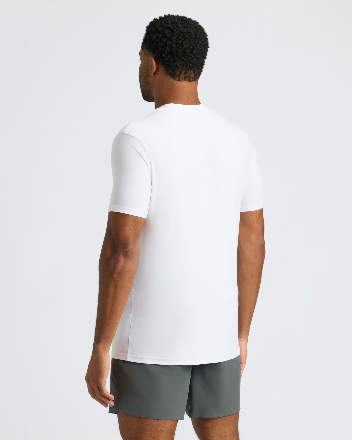 White Active Crew Neck Tee
