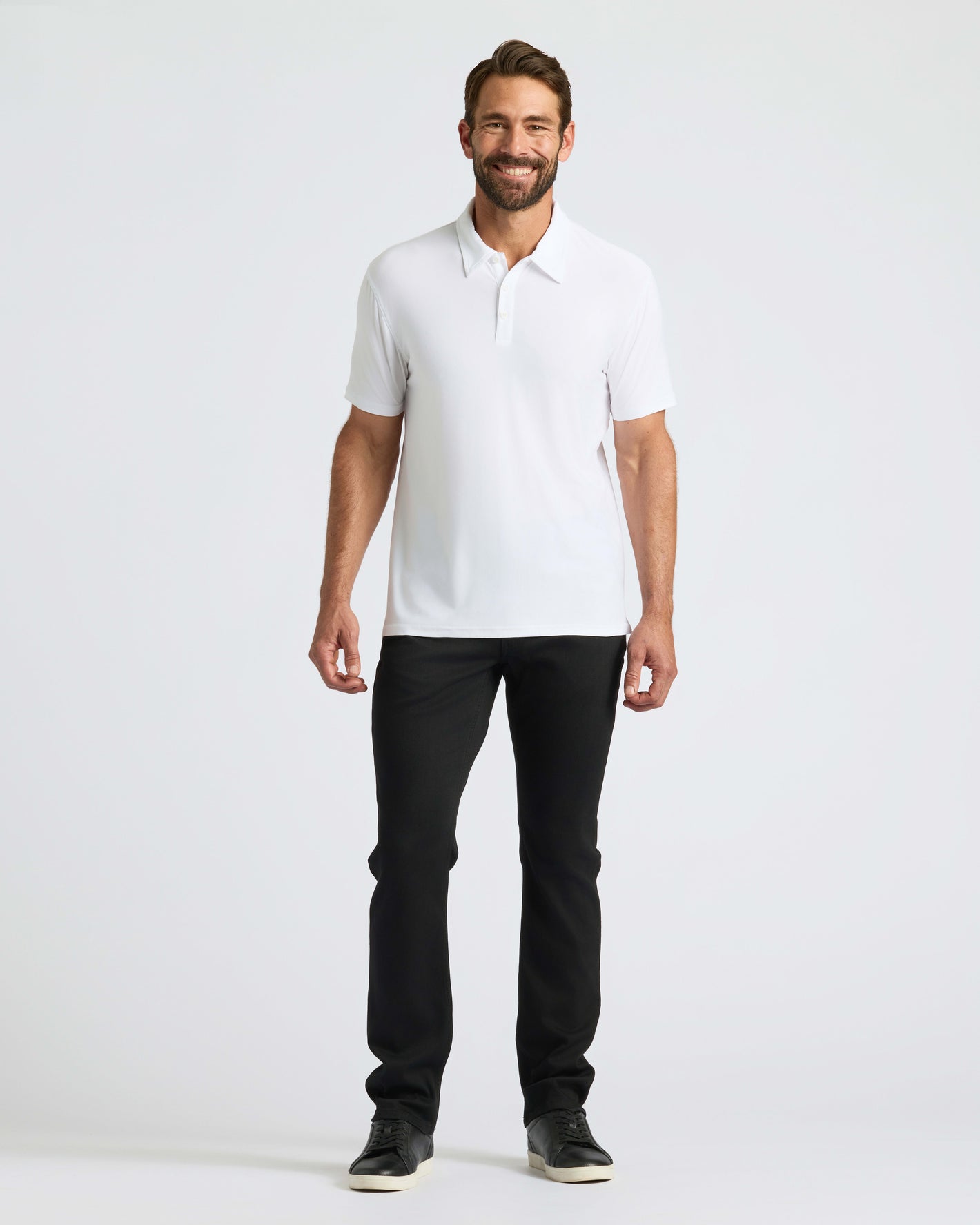 True Classic White Active Polo Shirt | Cotton Blend | Athletic Cut | 2XL True Classic White Active Polo Shirt | Cotton Blend | Athletic Cut | 2XL