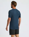 Back view of man in Navy Active Mesh Crew 6-Pack.