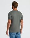 True Classic Men’s V-Neck T Shirt – Tailored Fit, Short Sleeve, Back View.