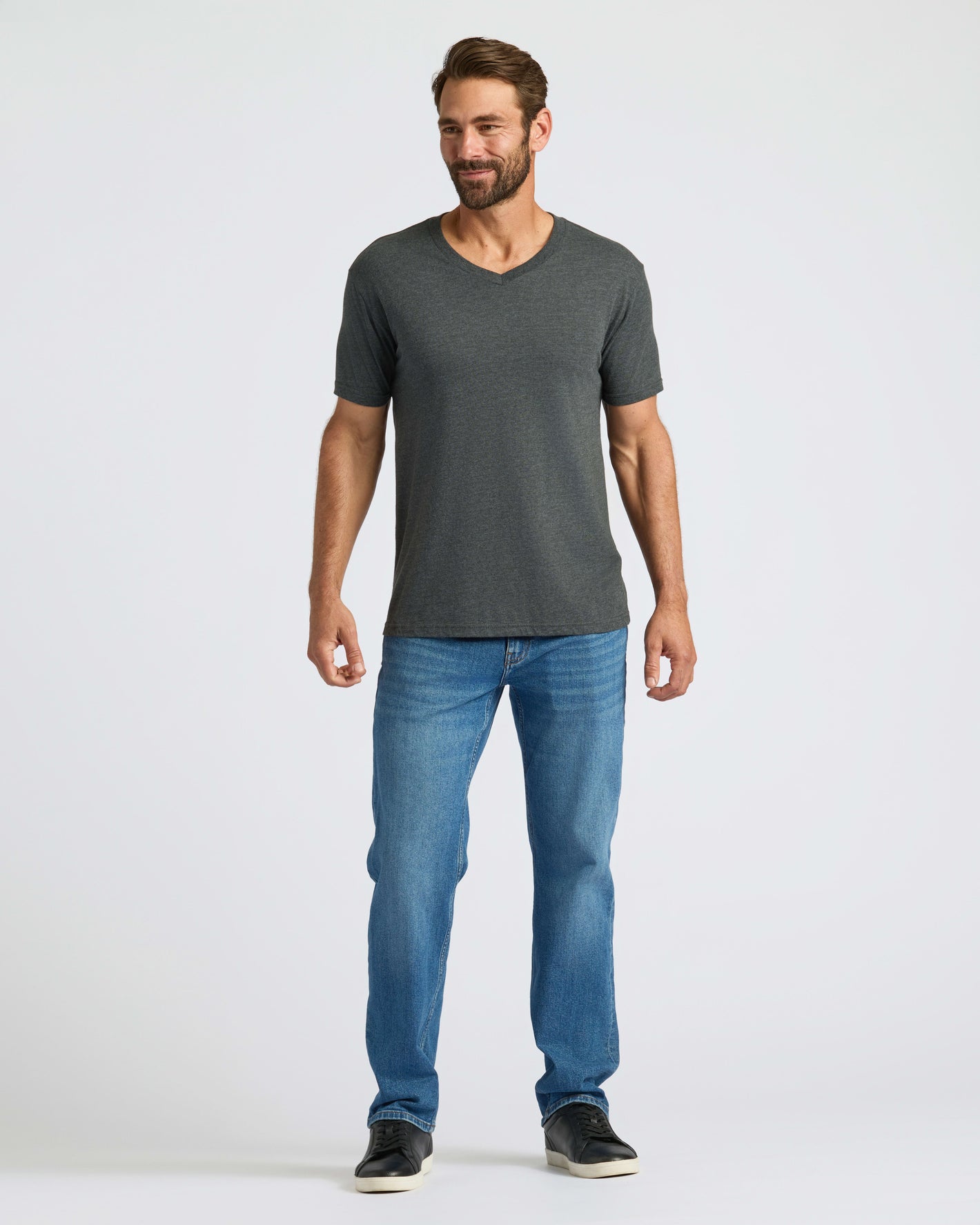 Charcoal Heather Gray Classic V-Neck