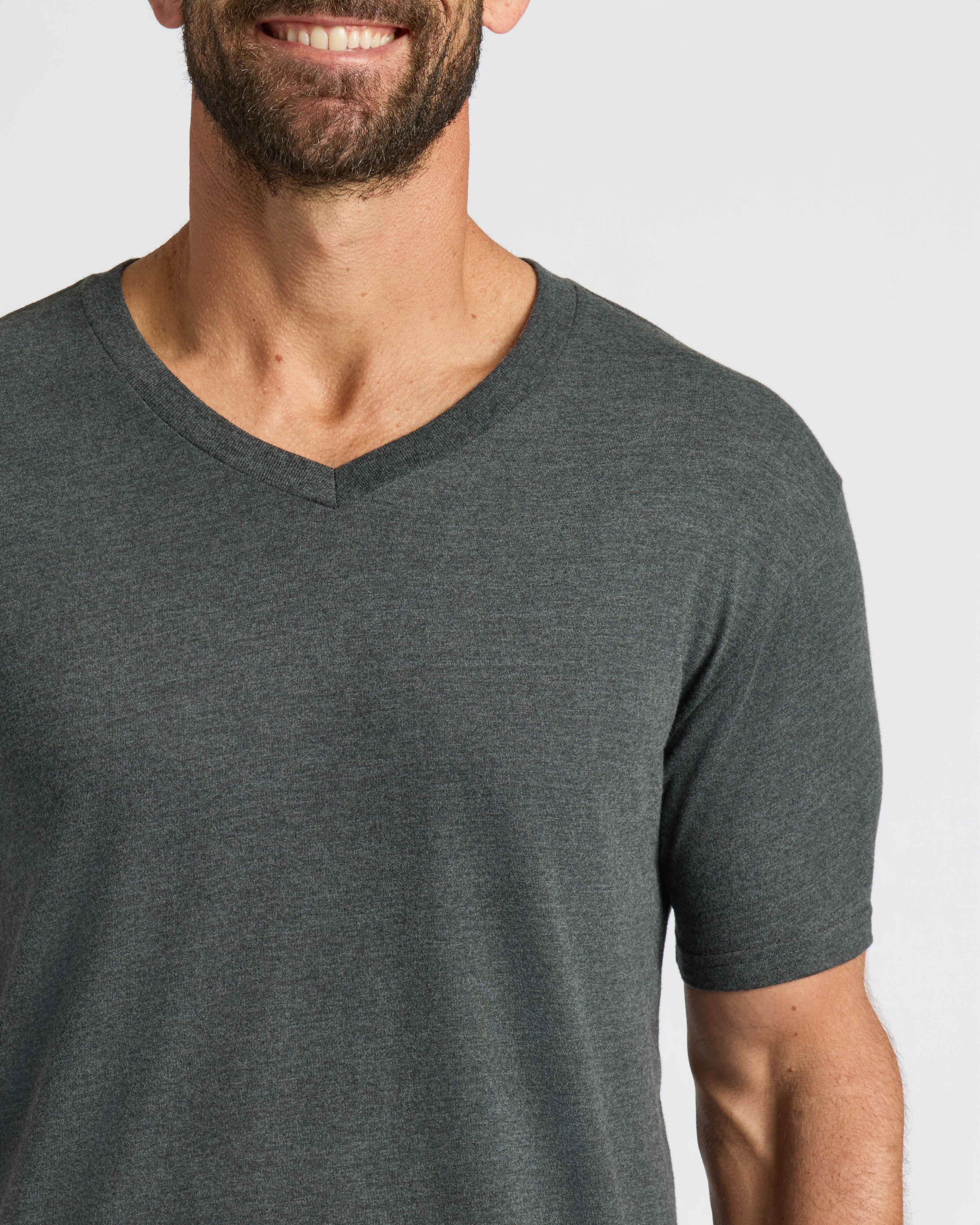 Charcoal Heather Gray Classic V-Neck – True Classic