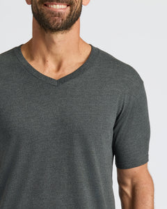 True ClassicCharcoal Heather Gray Classic V-Neck