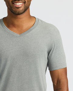 True ClassicTrue Classic Men’s V-Neck T Shirt – Soft Cotton Blend, Tailored Short Sleeve.