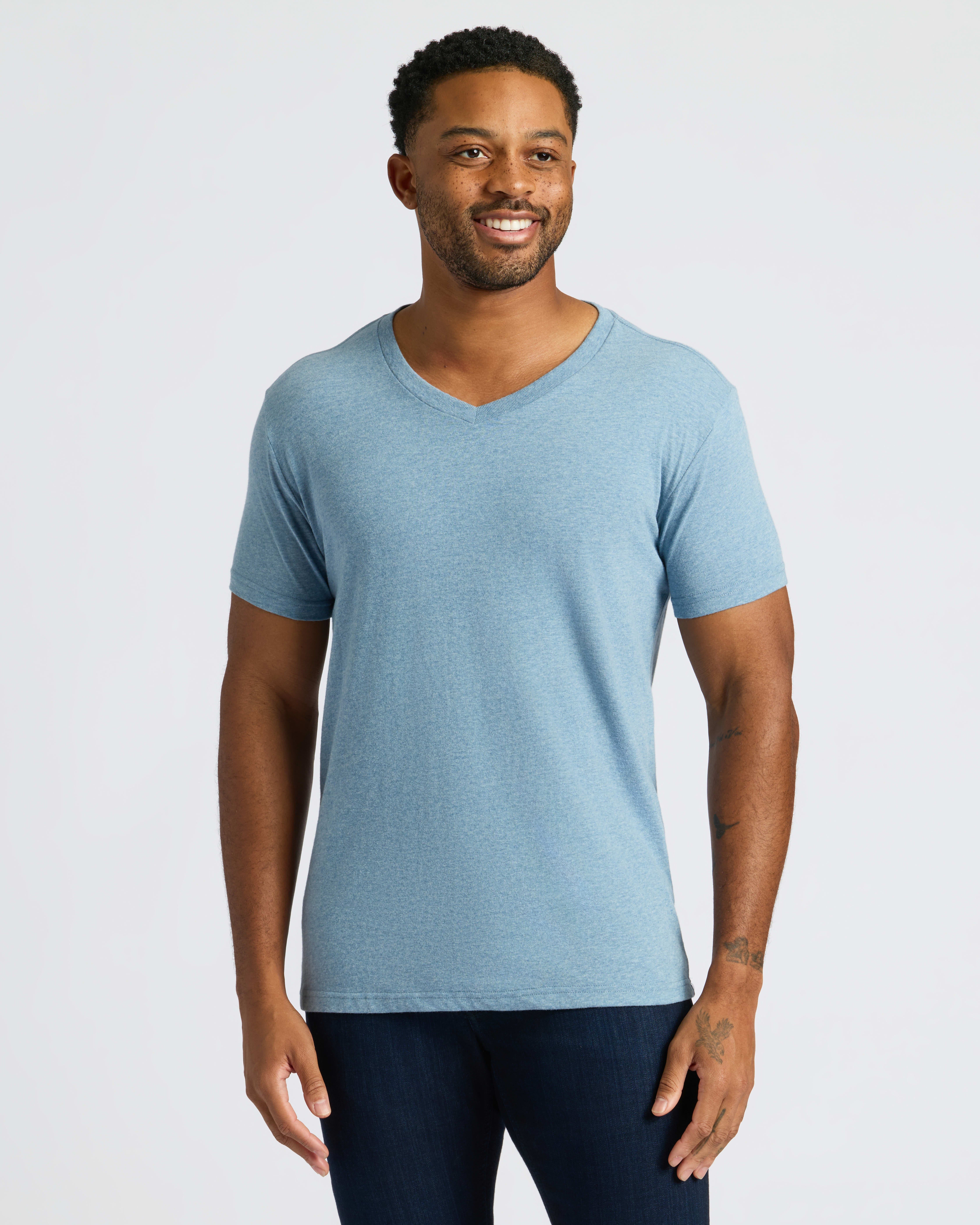 Heather Indigo V-Neck T-Shirt - True Classic