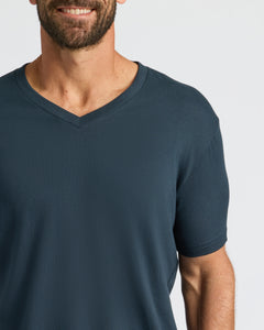 True ClassicTrue Classic Men’s V-Neck T Shirt – Soft Cotton Blend, Tailored Fit.