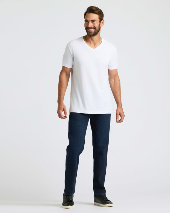 White Short Sleeve Tall Classic V-Neck 3-Pack main image 1