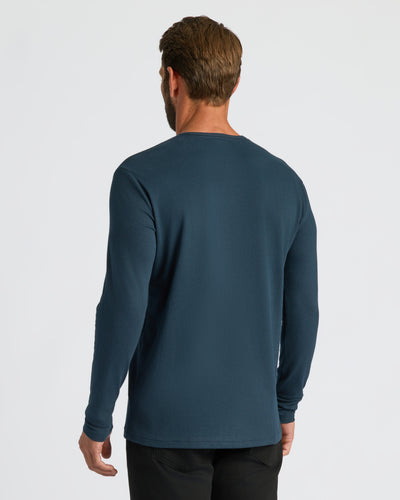 Classic Long Sleeve Henley - Navy