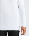 White Waffle Long Sleeve Crew Neck with textured pattern, relaxed fit.