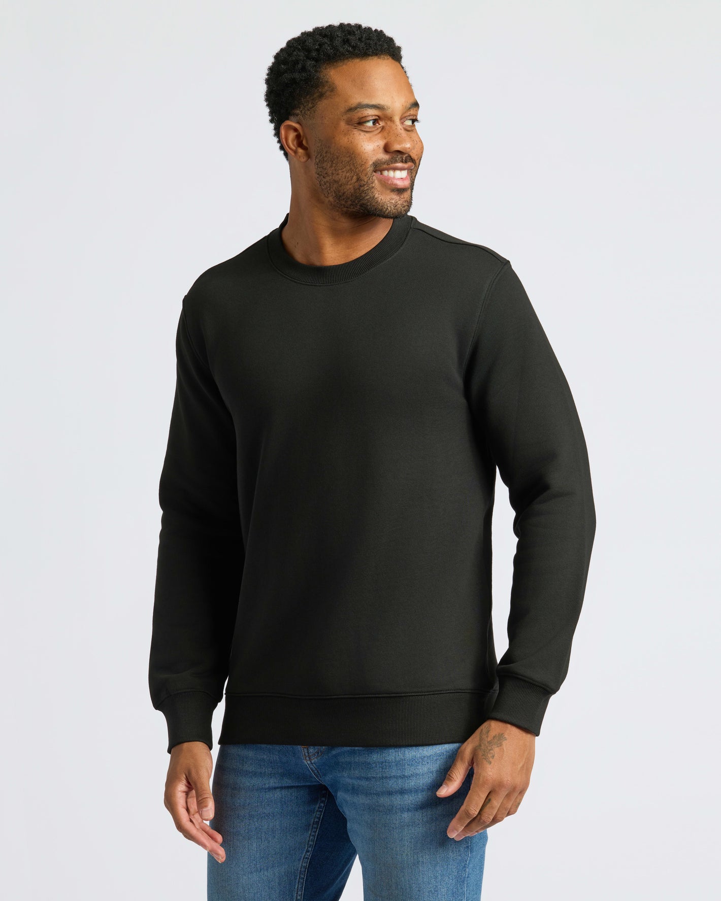 Black Fleece French Terry Pullover Crew Neck