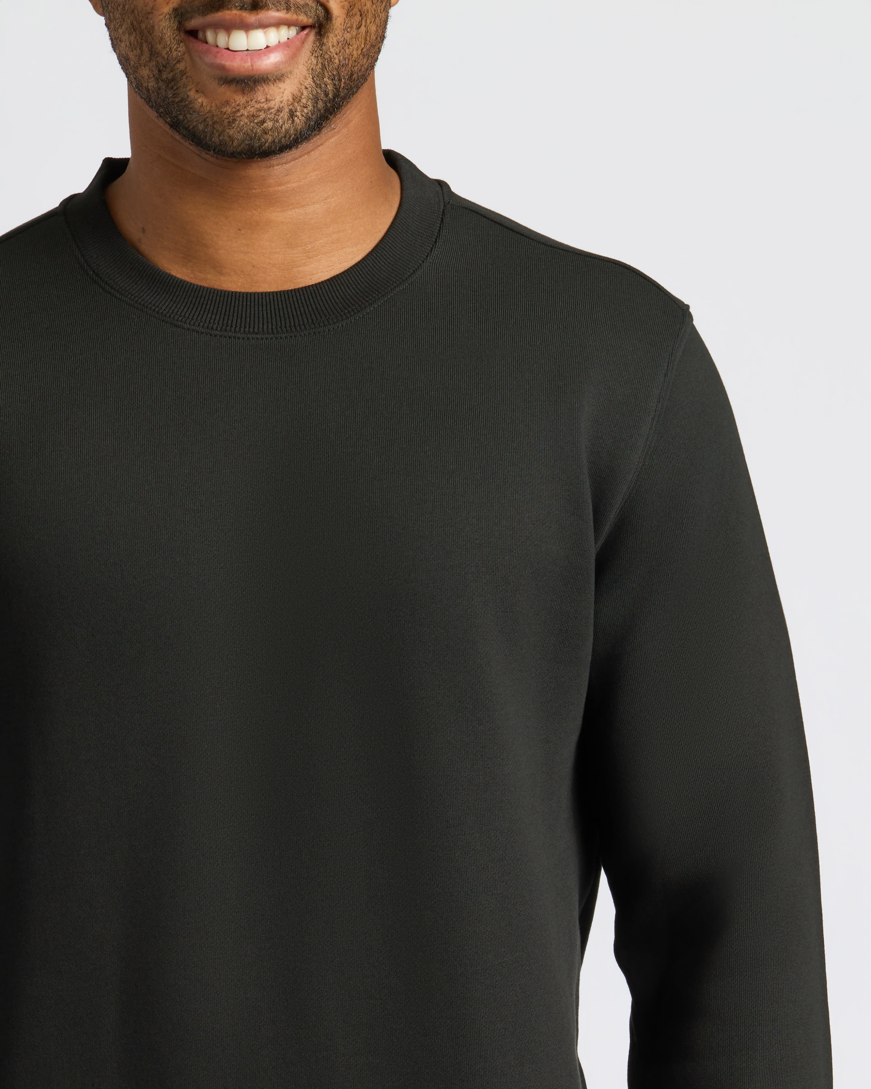 Black Fleece French Terry Pullover Crew Neck – True Classic