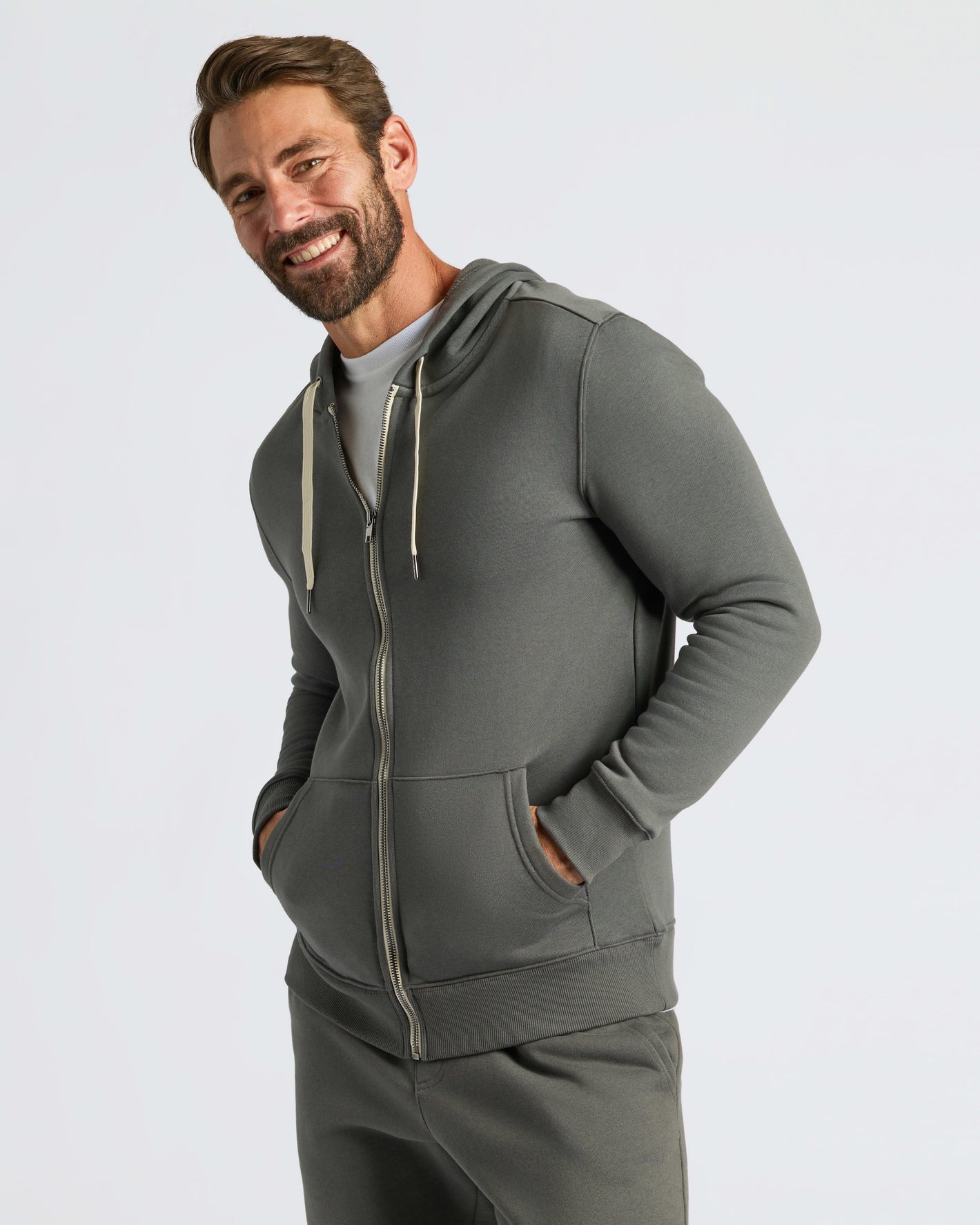 Carbon Fleece French Terry Zip Hoodie